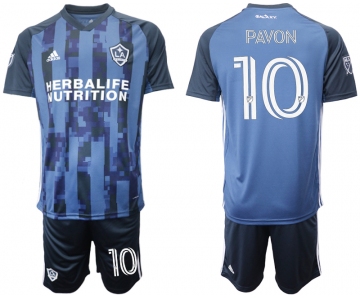 Men 2020-2021 club Los Angeles Galaxy away 10 blue Soccer Jerseys