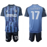 Men 2020-2021 club Los Angeles Galaxy away 17 blue Soccer Jerseys