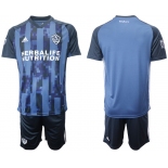 Men 2020-2021 club Los Angeles Galaxy away blank blue Soccer Jerseys