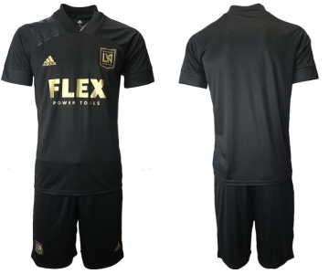 Men 2021-2022 Club Los Angeles FC home black blank Adidas Soccer Jersey