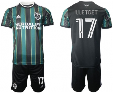 Men 2021-2022 Club Los Angeles Galaxy away black 17 Adidas Soccer Jersey