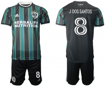 Men 2021-2022 Club Los Angeles Galaxy away black 8 Adidas Soccer Jersey