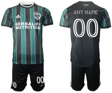 Men 2021-2022 Club Los Angeles Galaxy away black customized Adidas Soccer Jersey