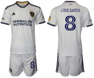 Men 2022-2023 Club Los Angeles Galaxy home white 8 Adidas Soccer Jersey