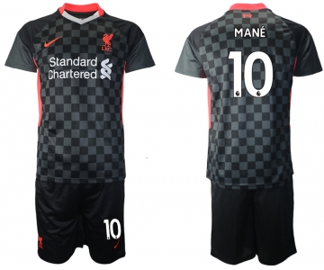 Men 2020-2021 club Liverpool Second away 10 black Soccer Jerseys