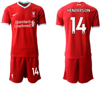 Men 2020-2021 club Liverpool home 14 red Soccer Jerseys