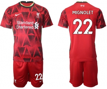 Men 2021-2022 Club Liverpool home red 22 Nike Soccer Jersey