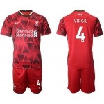 Men 2021-2022 Club Liverpool home red 4 Nike Soccer Jersey