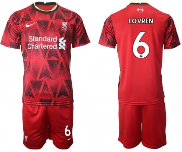 Men 2021-2022 Club Liverpool home red 6 Nike Soccer Jersey