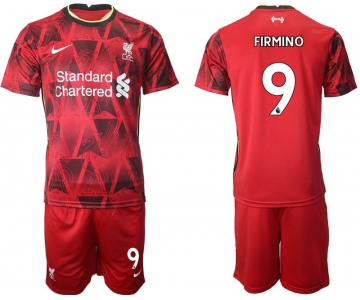 Men 2021-2022 Club Liverpool home red 9 Nike Soccer Jersey