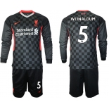 Men 2021 Liverpool away long sleeves 5 soccer jerseys