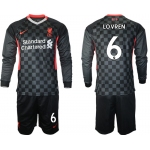 Men 2021 Liverpool away long sleeves 6 soccer jerseys