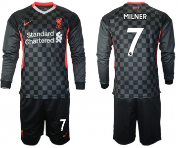 Men 2021 Liverpool away long sleeves 7 soccer jerseys