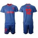 Men 2020-2021 club Atletico Madrid away 12 blue Soccer Jerseys