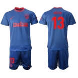 Men 2020-2021 club Atletico Madrid away 13 blue Soccer Jerseys