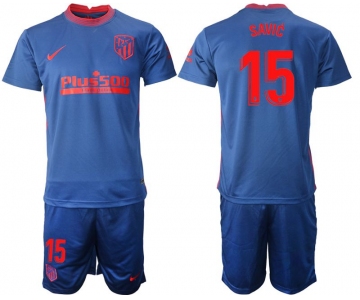 Men 2020-2021 club Atletico Madrid away 15 blue Soccer Jerseys