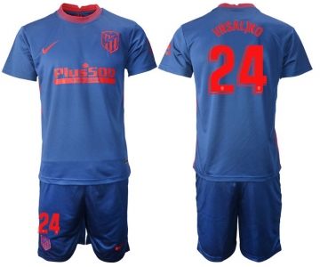 Men 2020-2021 club Atletico Madrid away 24 blue Soccer Jerseys