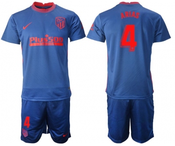Men 2020-2021 club Atletico Madrid away 4 blue Soccer Jerseys