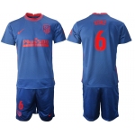 Men 2020-2021 club Atletico Madrid away 6 blue Soccer Jerseys