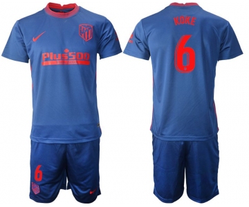 Men 2020-2021 club Atletico Madrid away 6 blue Soccer Jerseys