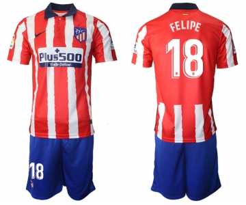 Men 2020-2021 club Atletico Madrid home 18 red Soccer Jerseys