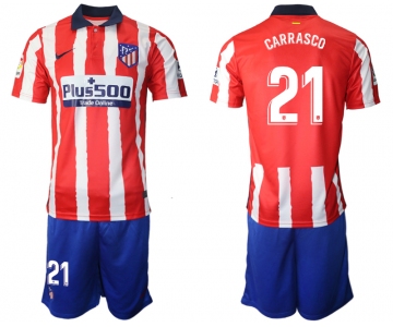 Men 2020-2021 club Atletico Madrid home 21 red Soccer Jersey