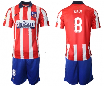 Men 2020-2021 club Atletico Madrid home 8 red Soccer Jerseys