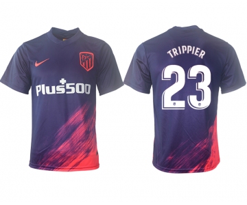 Men 2021-2022 Club Atletico Madrid away aaa version purple 23 Soccer Jersey