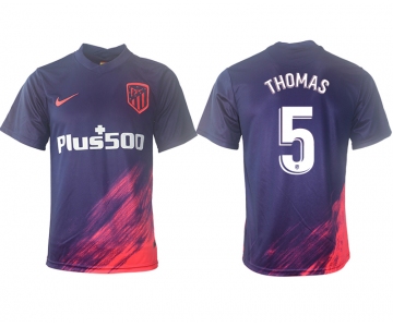 Men 2021-2022 Club Atletico Madrid away aaa version purple 5 Soccer Jersey