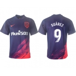 Men 2021-2022 Club Atletico Madrid away aaa version purple 9 Soccer Jerseys