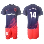 Men 2021-2022 Club Atletico Madrid away purple 14 Soccer Jersey