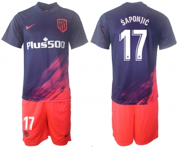 Men 2021-2022 Club Atletico Madrid away purple 17 Soccer Jersey