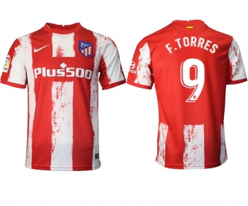 Men 2021-2022 Club Atletico Madrid home aaa version red 9 Nike Soccer Jersey