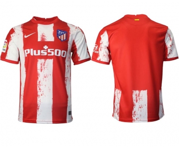 Men 2021-2022 Club Atletico Madrid home aaa version red blank Nike Soccer Jersey
