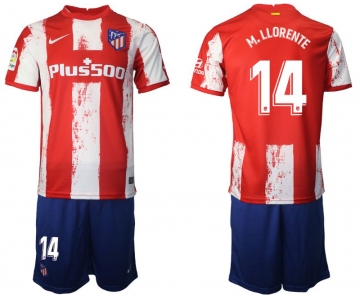 Men 2021-2022 Club Atletico Madrid home red 14 Nike Soccer Jersey