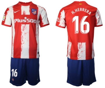 Men 2021-2022 Club Atletico Madrid home red 16 Nike Soccer Jersey