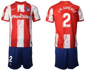 Men 2021-2022 Club Atletico Madrid home red 2 Nike Soccer Jersey