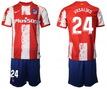 Men 2021-2022 Club Atletico Madrid home red 24 Nike Soccer Jersey