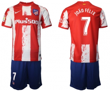 Men 2021-2022 Club Atletico Madrid home red 7 Nike Soccer Jersey