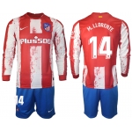 Men 2021-2022 Club Atletico Madrid home red Long Sleeve 14 Soccer Jersey