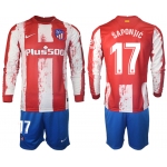 Men 2021-2022 Club Atletico Madrid home red Long Sleeve 17 Soccer Jersey
