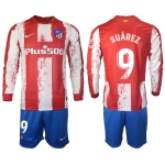 Men 2021-2022 Club Atletico Madrid home red Long Sleeve 9 Soccer Jersey