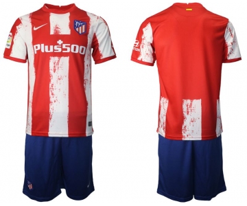 Men 2021-2022 Club Atletico Madrid home red blank Nike Soccer Jersey