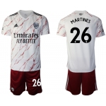 Men 2020-2021 club Arsenal away 26 white Soccer Jerseys