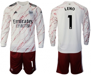 Men 2020-2021 club Arsenal away long sleeve 1 white Soccer Jerseys