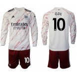 Men 2020-2021 club Arsenal away long sleeve 10 white Soccer Jerseys