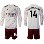 Men 2020-2021 club Arsenal away long sleeve 14 white Soccer Jerseys1