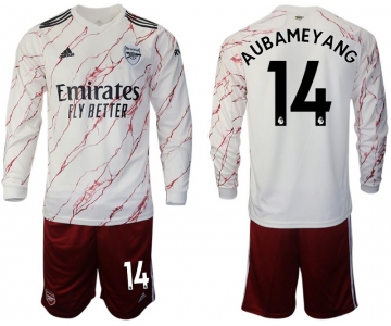 Men 2020-2021 club Arsenal away long sleeve 14 white Soccer Jerseys1