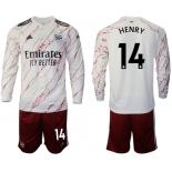 Men 2020-2021 club Arsenal away long sleeve 14 white Soccer Jerseys