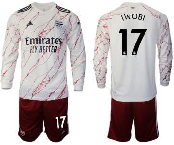 Men 2020-2021 club Arsenal away long sleeve 17 white Soccer Jerseys